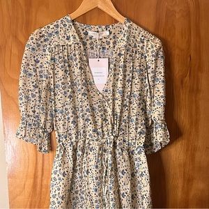 NWT Christy Dawn Della Dress Larkspur Ditsy Field Silk Cotton, Small